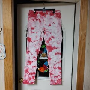 Aeropostale Ashley Ultra Skinny Pink Tie Dye Jeans Size Women's 13/14